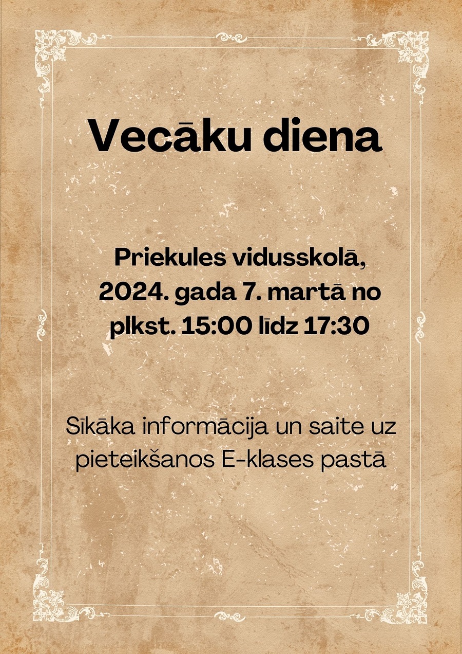 Vecāku diena afiša